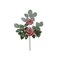 18" Red Rose Berry Spray – Flocked Artificial Rose Stem for Holiday Arrangements-83754-RD